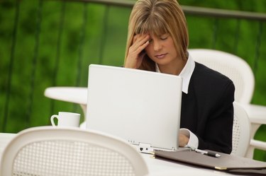 Businesswoman and laptop