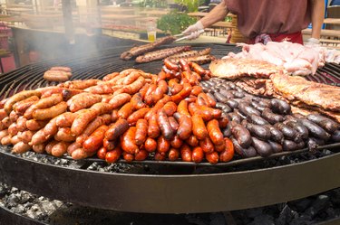 Grilling meat