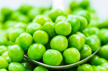 Green peas background.