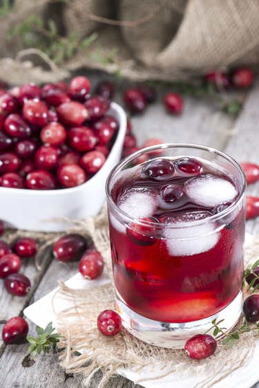 Glass with Cranberry Juice