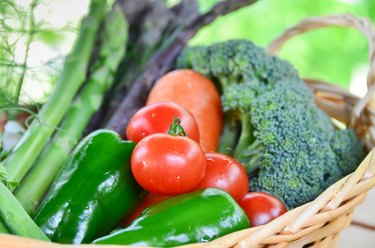 vegetables in basket