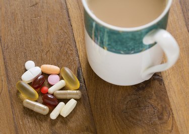 Collection of vitamins and supplements