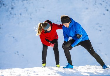 Young couple jogging