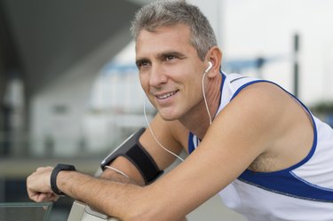 Man Taking A Rest From Running