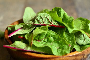 Chard leaves.
