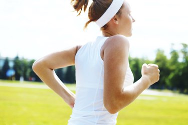 Running athlete woman running.