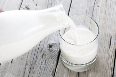 Bottle and glass of milk