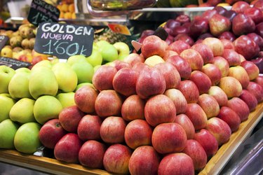 fresh fruits  in a spanish market