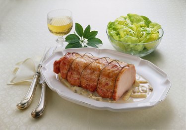 Kassler Rippenspeer in White Sauce with Salad