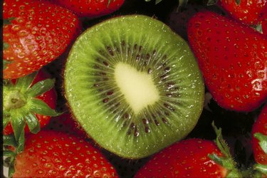 Kiwi and strawberries