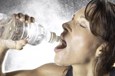 Woman drinking water