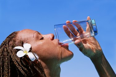 Woman drinking water