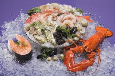 Assortment of seafood