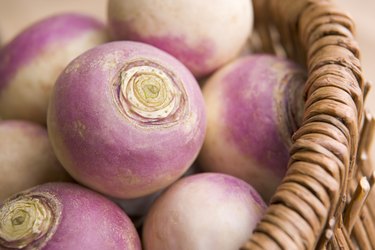 Basket of turnips