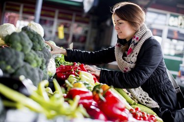 Young woman at the market