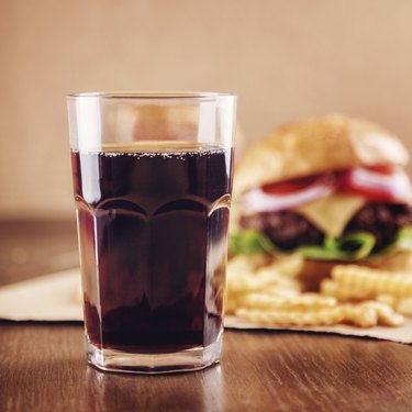 Cola with burger