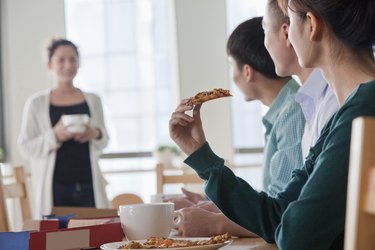 Lunch break in the office