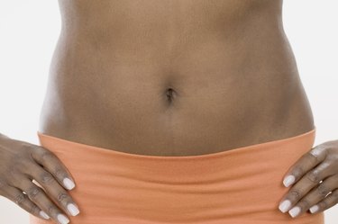 Close up of midsection of woman