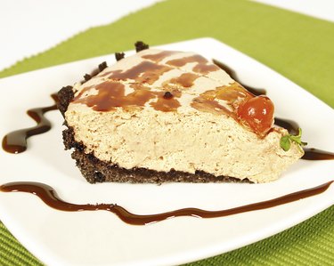 Chocolate cheesecake piece