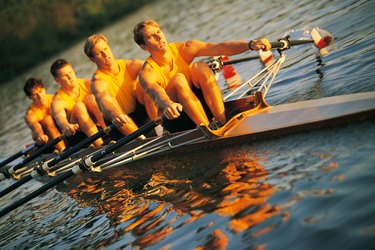 Crew team sculling