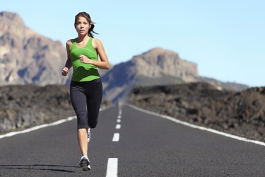 Runner woman running