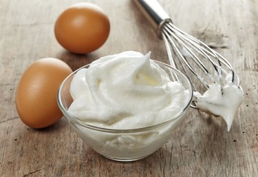 Beaten egg whites