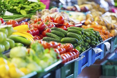 Fruits and Vegetables at City Market in Riga