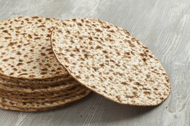 Pile of fresh matzah