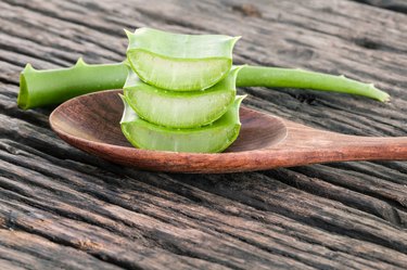 Aloe Vera slice natural spas ingredients for skin .
