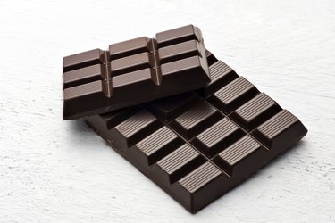 Bar of dark chocolate