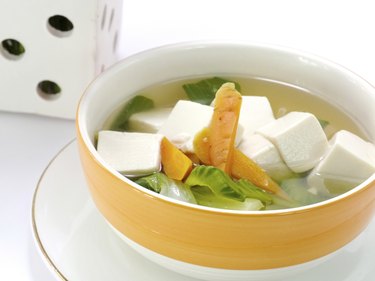 Tofu and vegetable soup.