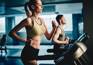 Woman on treadmill