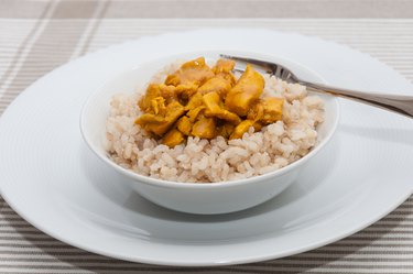 Rice with chicken curry