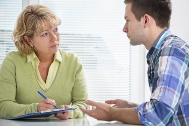 Teenager having a  therapy session