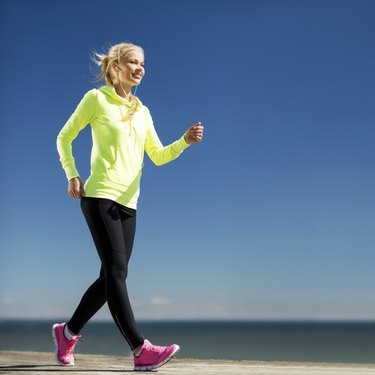 woman doing sports outdoors