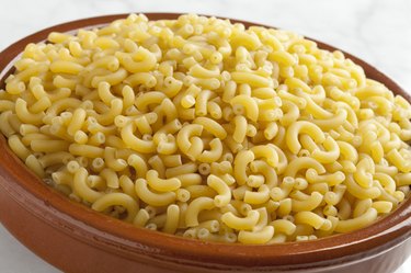 Italian macaroni in a dish