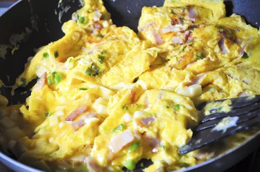morning breakfast scrambled eggs