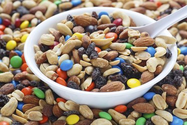 Trail Mix in White Bowl