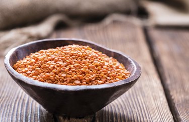 Red Lentils in a Bowl