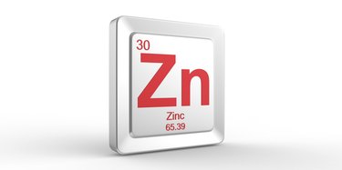 Zn symbol 30 material for Zinc chemical element