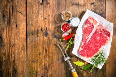 Raw fresh meat t-bone steak