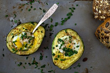 Eggs Benedict on Avocado “English Muffins”