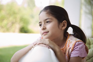 Portrait of girl outdoors