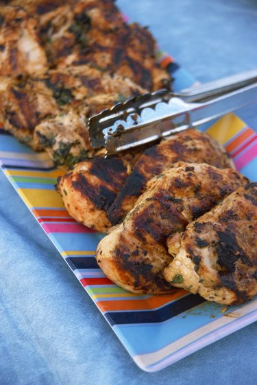 Grilled chicken on a plate