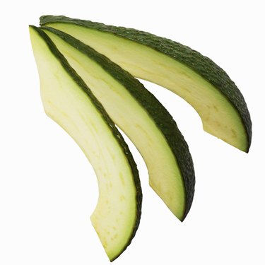 Close-up of slices of avocado