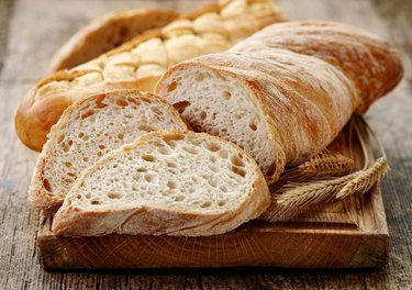 Ciabatta bread sliced