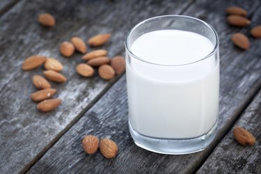 Almond milk, vegan healthcare drink