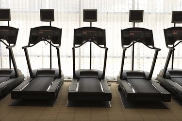 Treadmills in gym