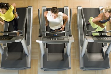 People using treadmills