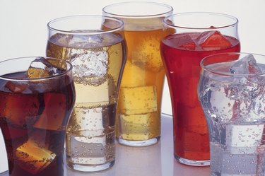 Various iced beverages